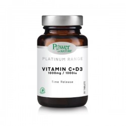 Power Of Nature Platinum Range Vitamin C+D3 1000mg/1000iu, 30tabs